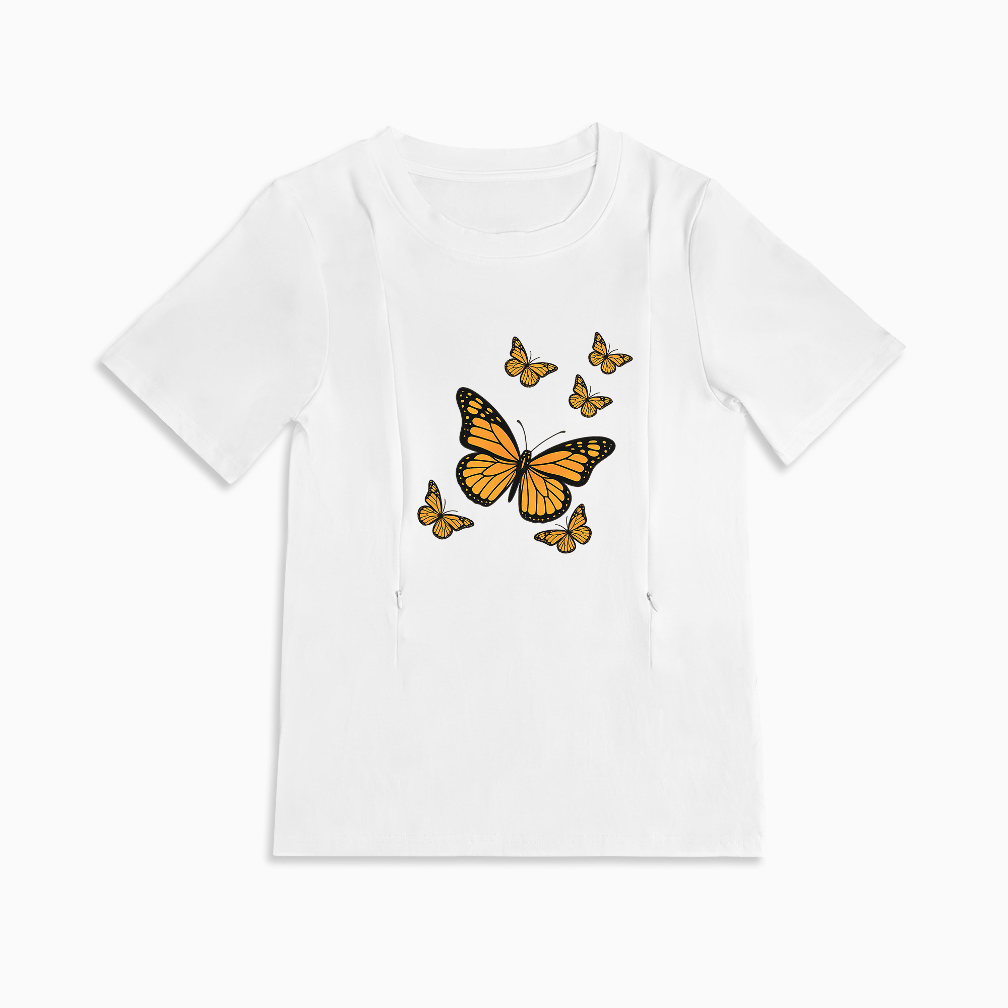 Butterflies Mom Breastfeeding Nursing T Shirt