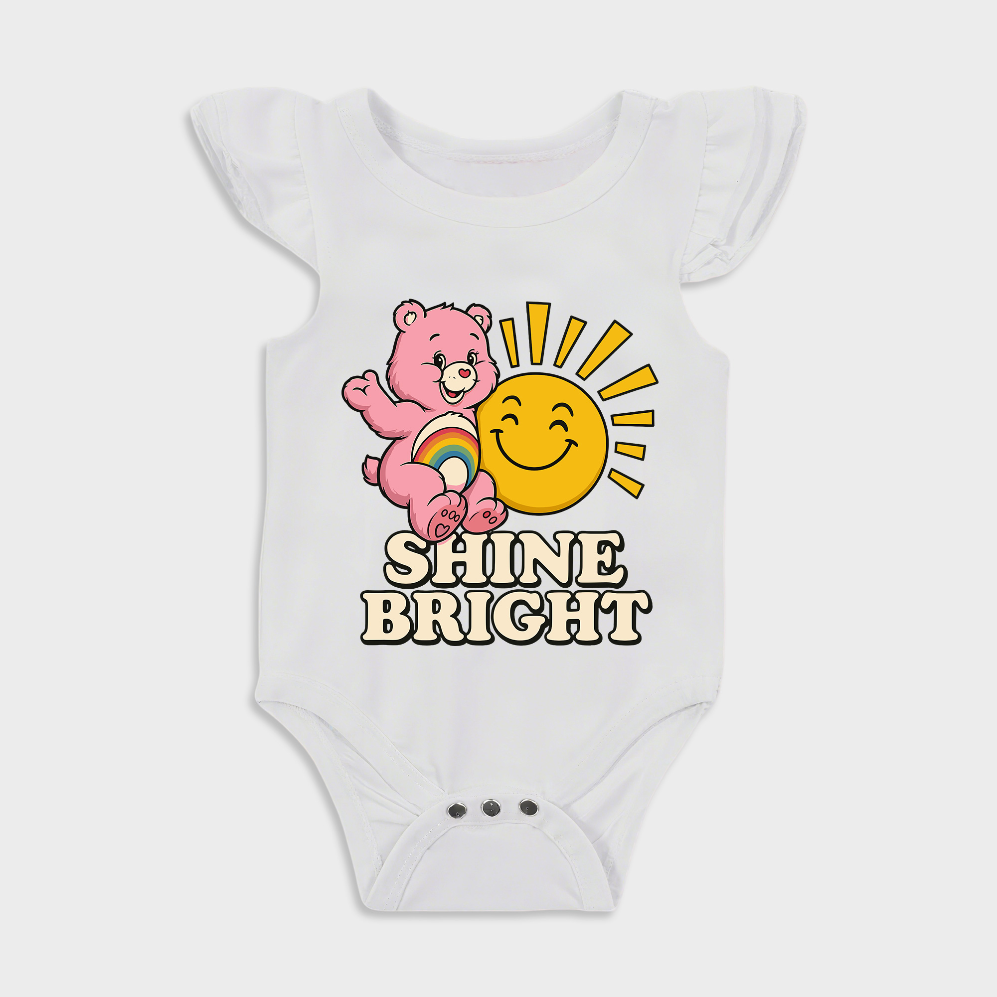 Baby romper with Care Bears design in White