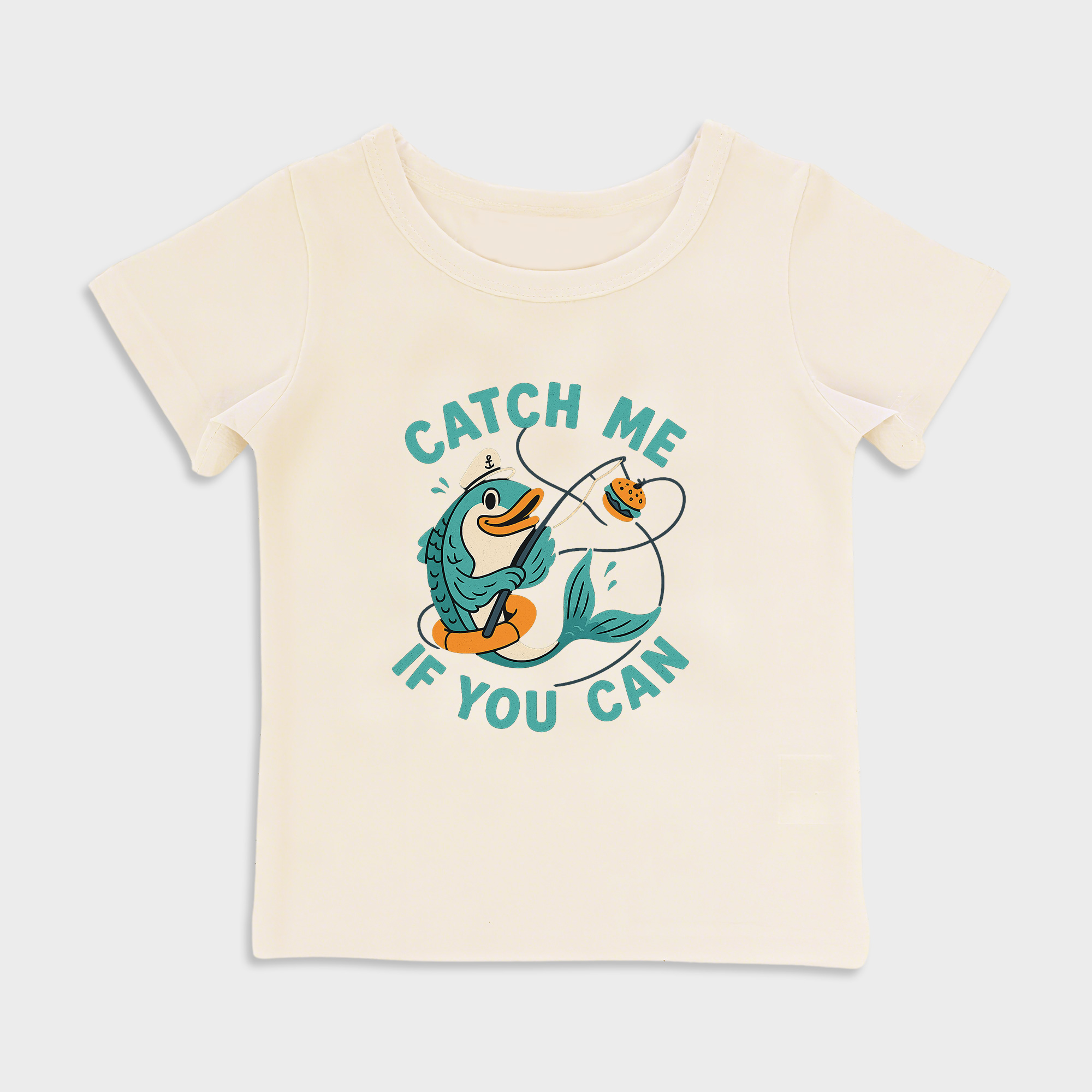 baby shirts Catch Me If You Can-Kids' T-Shirt, Toddler Top Beige