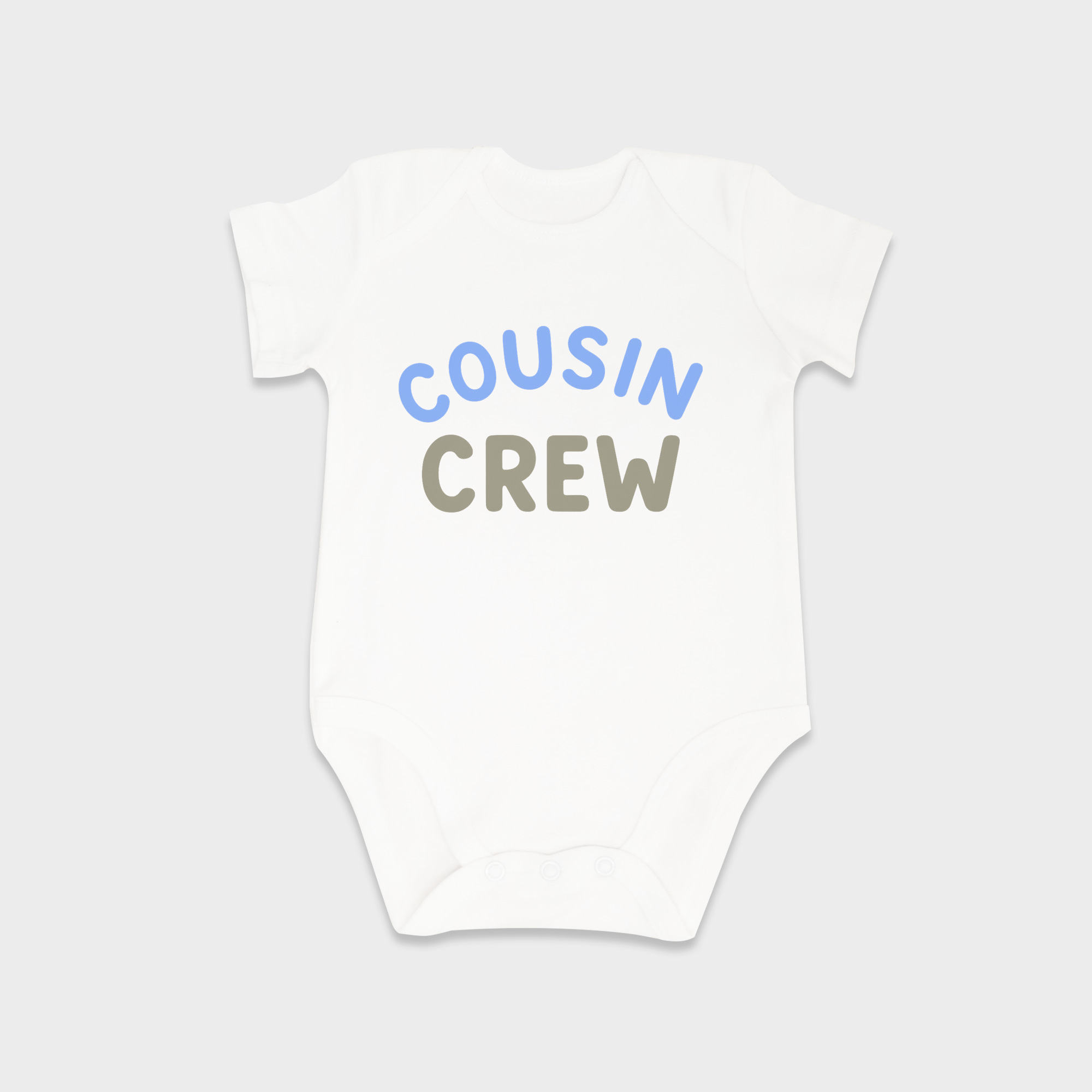 Cousin Crew baby onesies in White