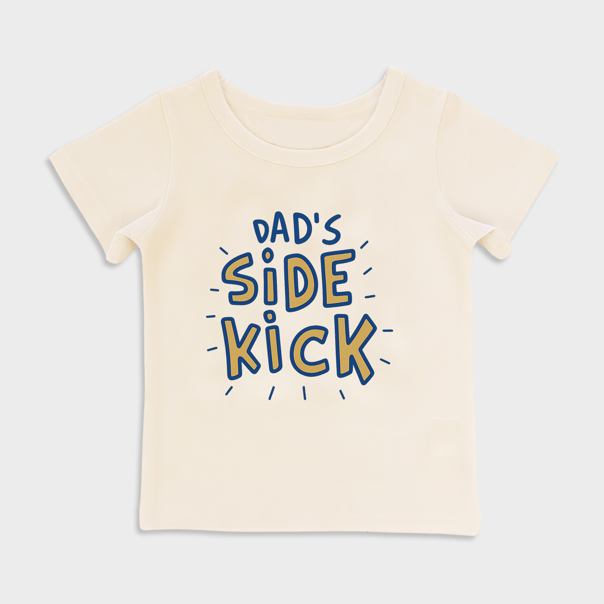 baby shirts Dad's Side Kick-Kids' T-Shirt, Toddler Top Beige