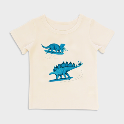 baby shirts Dinosaur Rashguard-Kids' T-Shirt, Toddler Top Beige