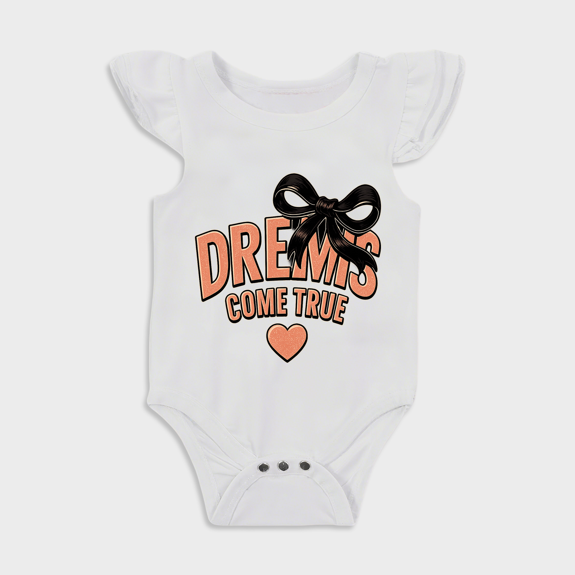 Dreams Ruffled Triangle Onesies in White Baby onesies