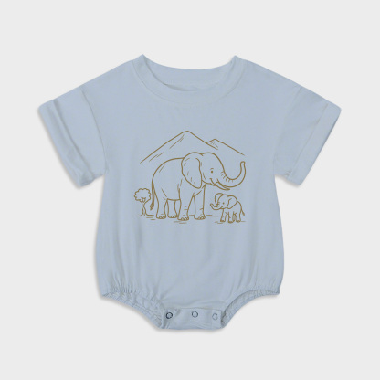 baby onesies - Elephants Baby Triangular Stretchy Onesies