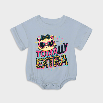 baby onesies - extra short-sleeved triangle onesies light steel blue