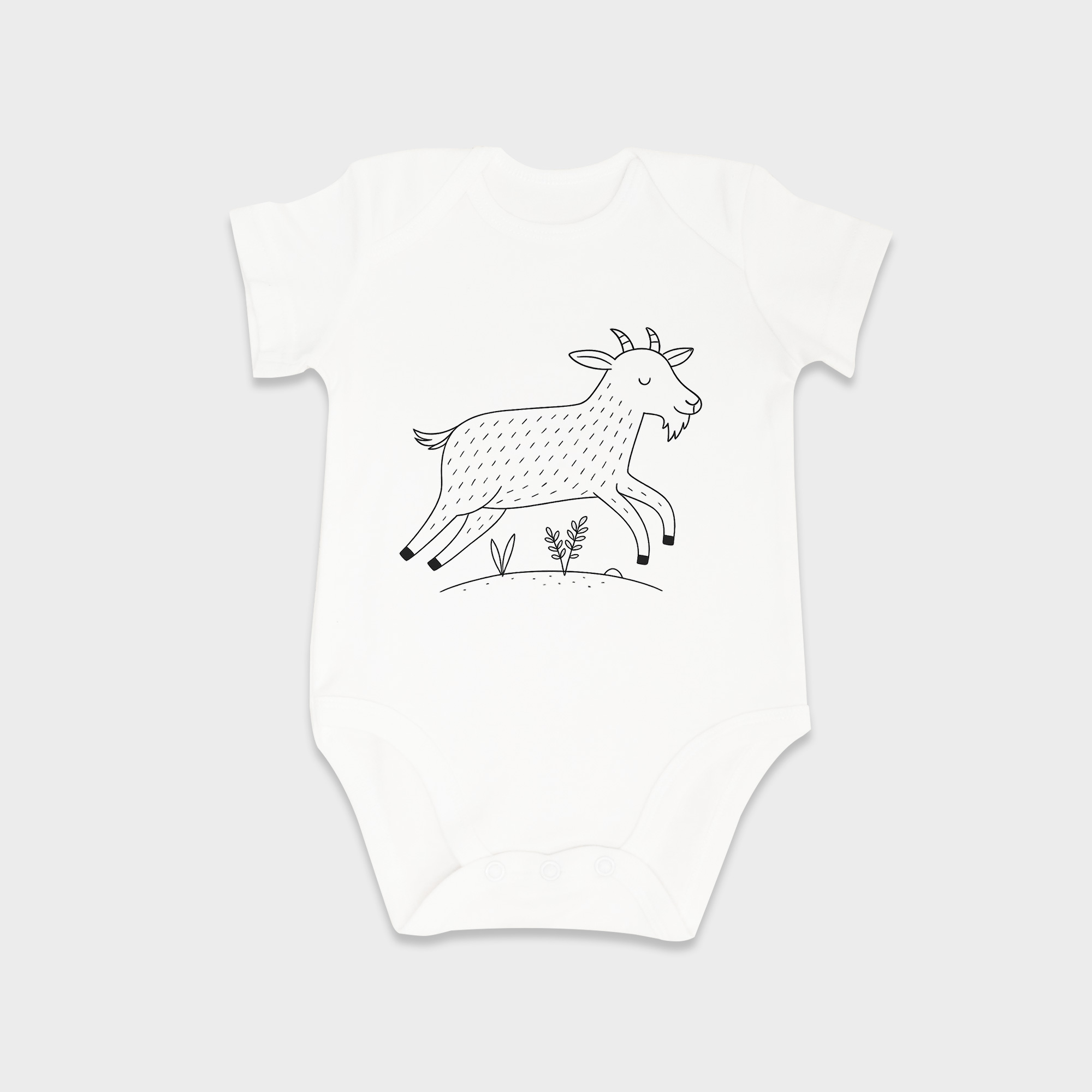 Farm Animal baby onesies in White