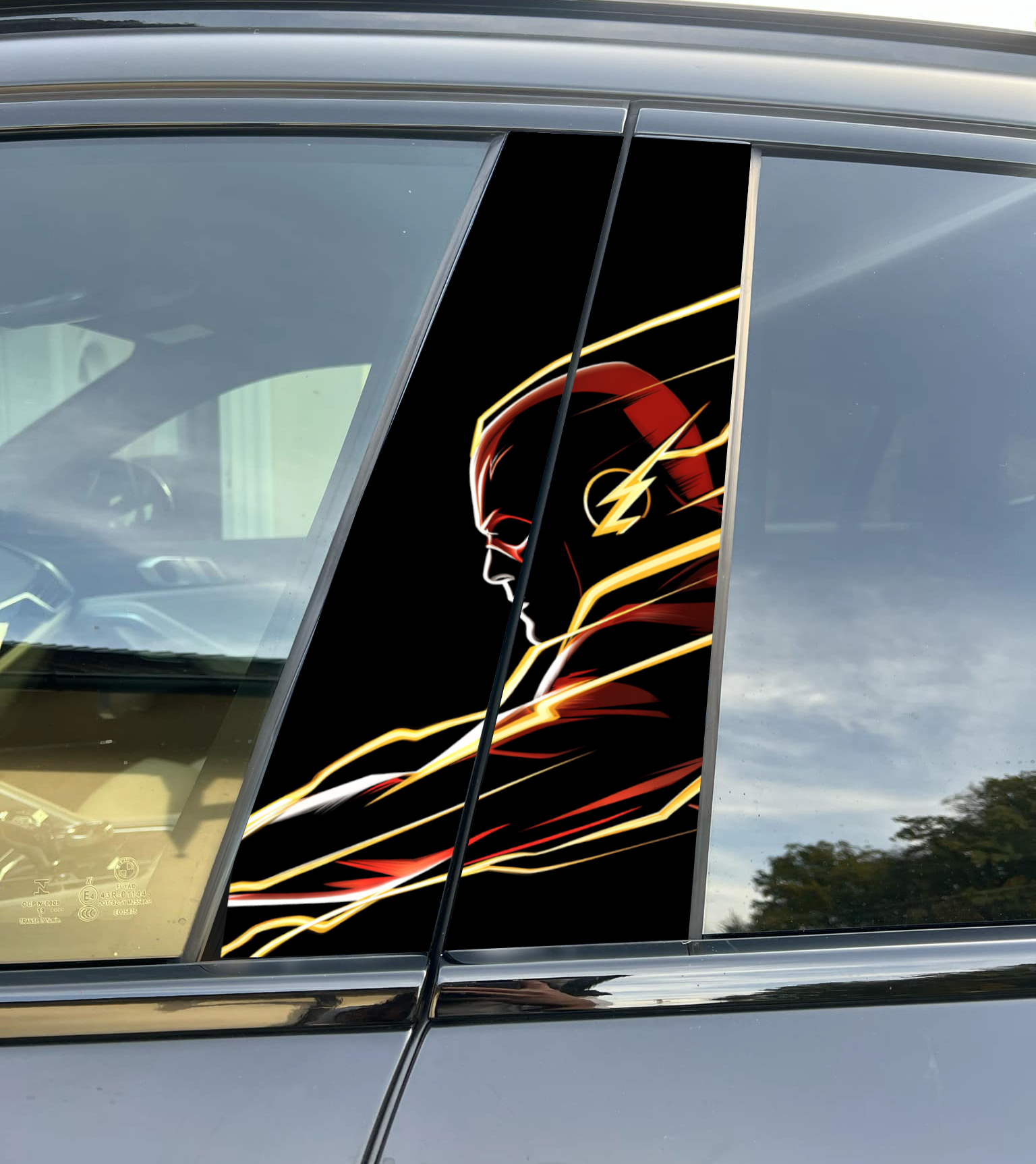 Flash Car Pillar Wrap Premium Vinyl B-Pillar Decal, Universal Fit