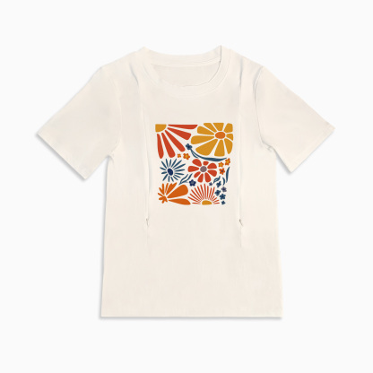 Nursing tops Floral Mom Breastfeeding Nursing T Shirt