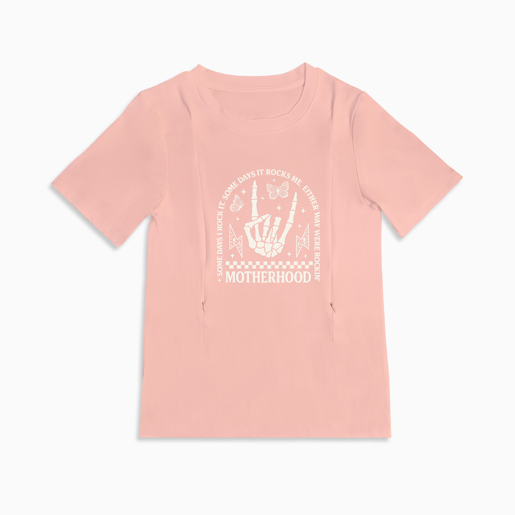Funny Motherhood Skull Mom Breastfeeding Nursing T Shirt