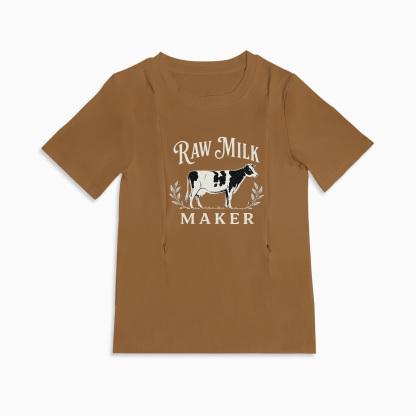 Funny Raw Milk Maker Mom Breastfeeding Nursing T Shirt