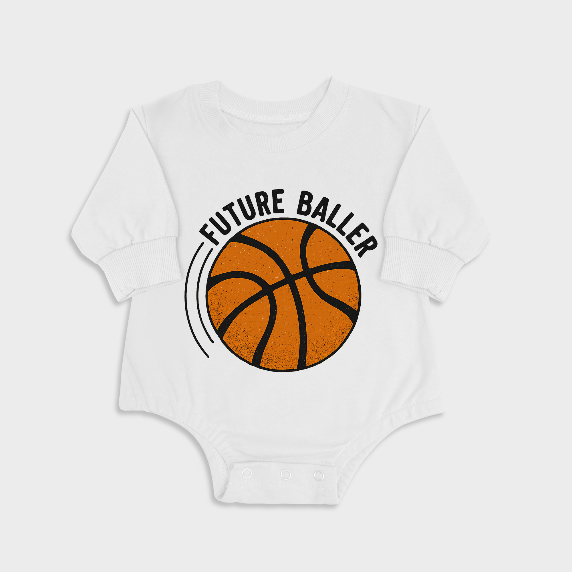 Future Baller White long-sleeved triangle baby onesies