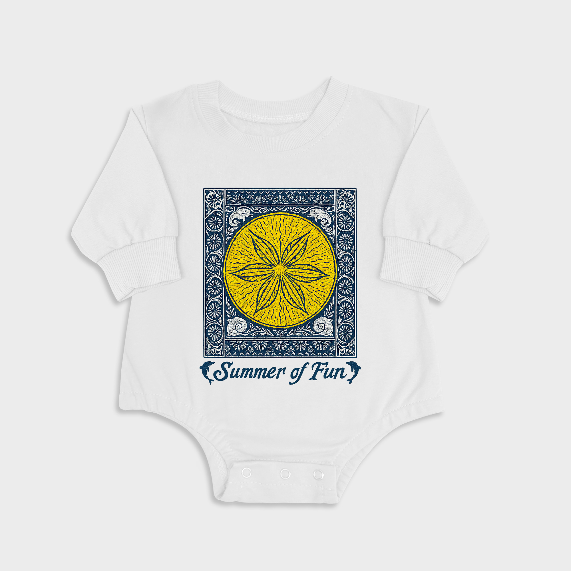 Graffiti Heart White long-sleeved triangle baby onesies