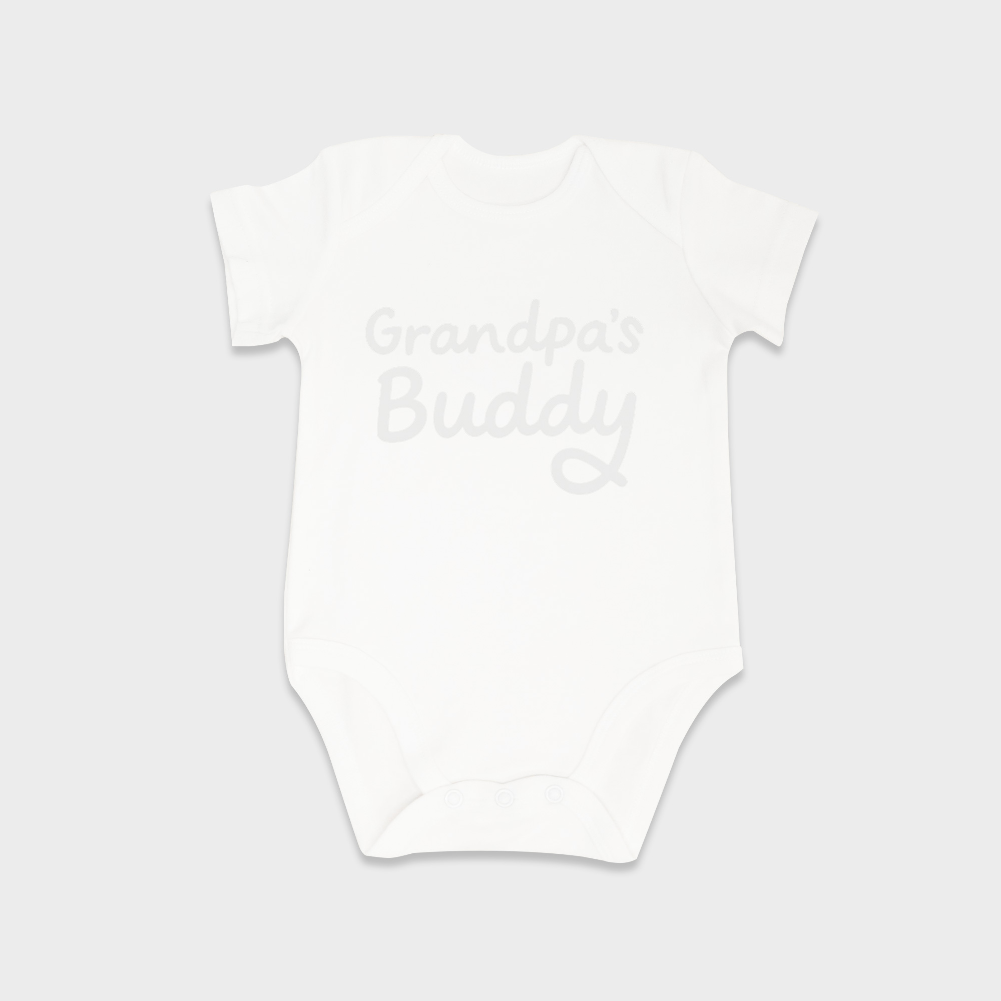Grandpa's Buddy baby onesies in White