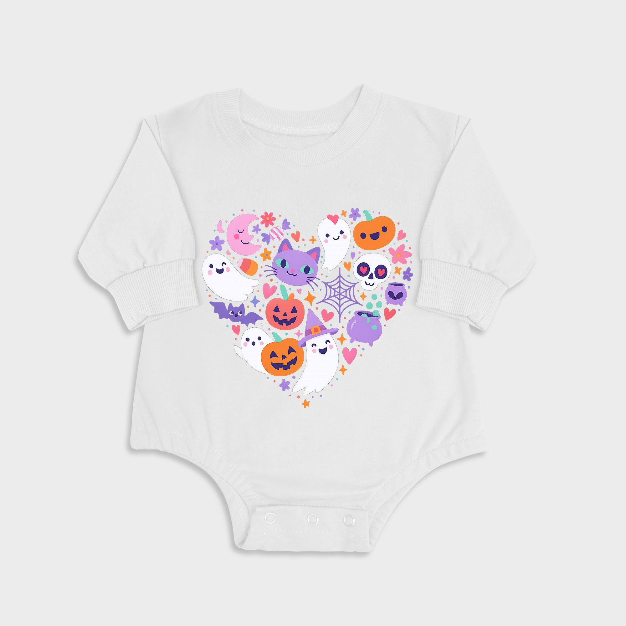 Halloween White long-sleeved triangle baby onesies