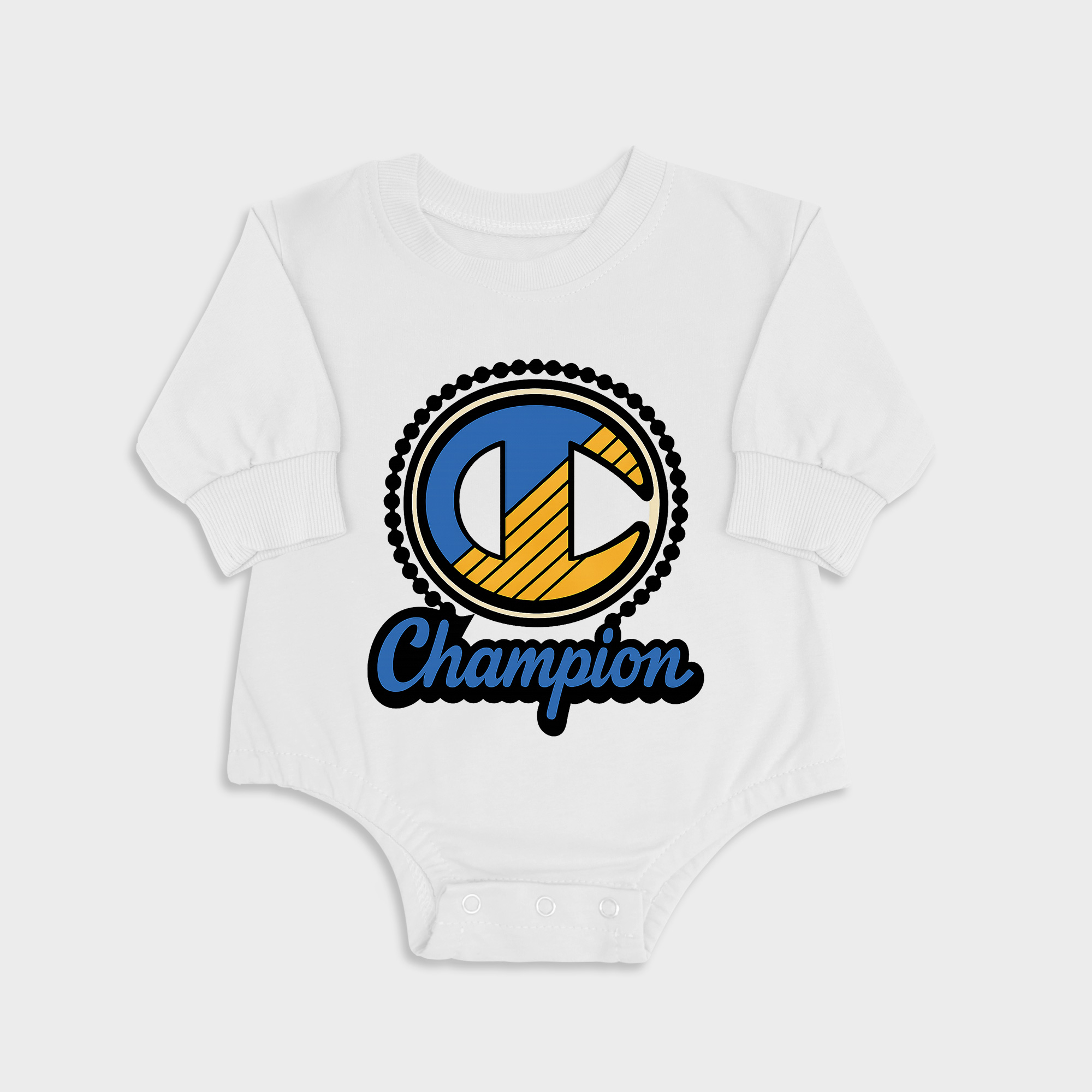 Hampion White long-sleeved triangle baby onesies