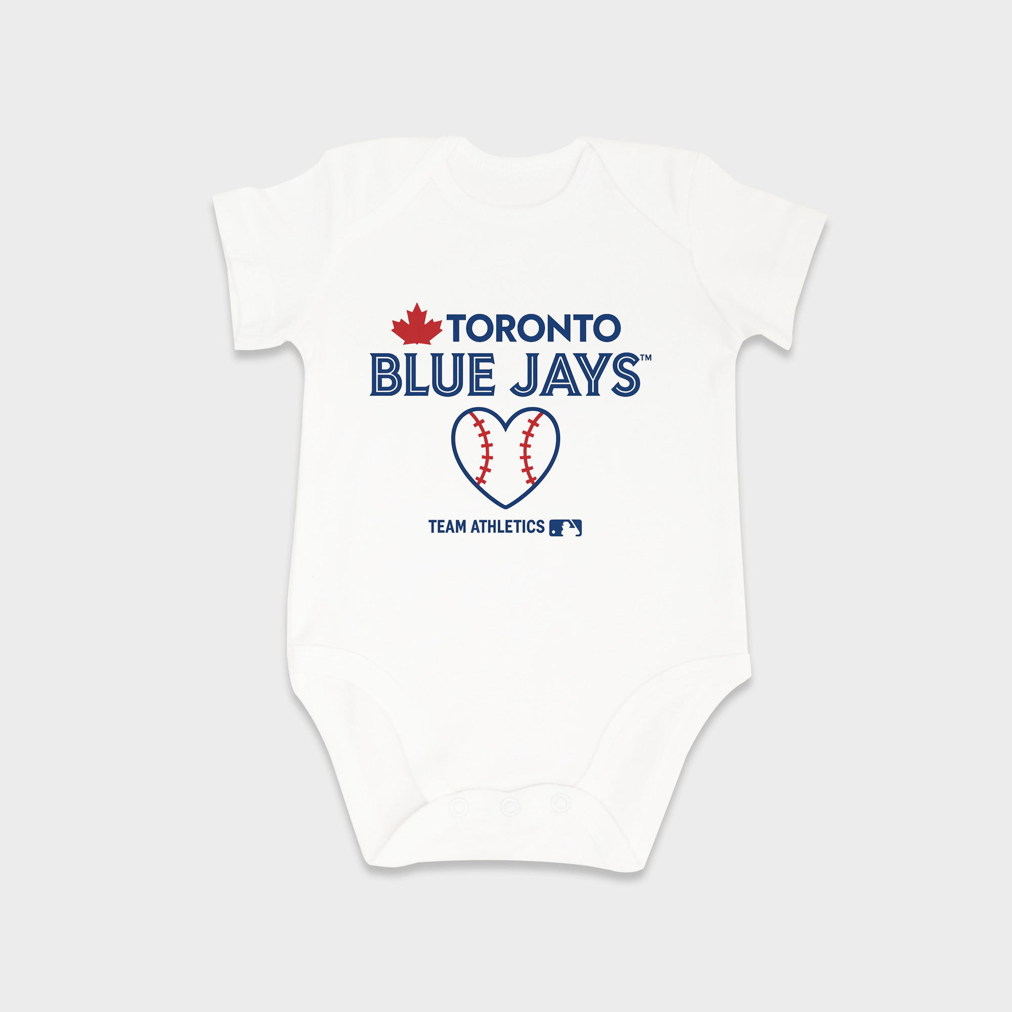 Heart MLB Toronto Blue Jays baby onesies in White