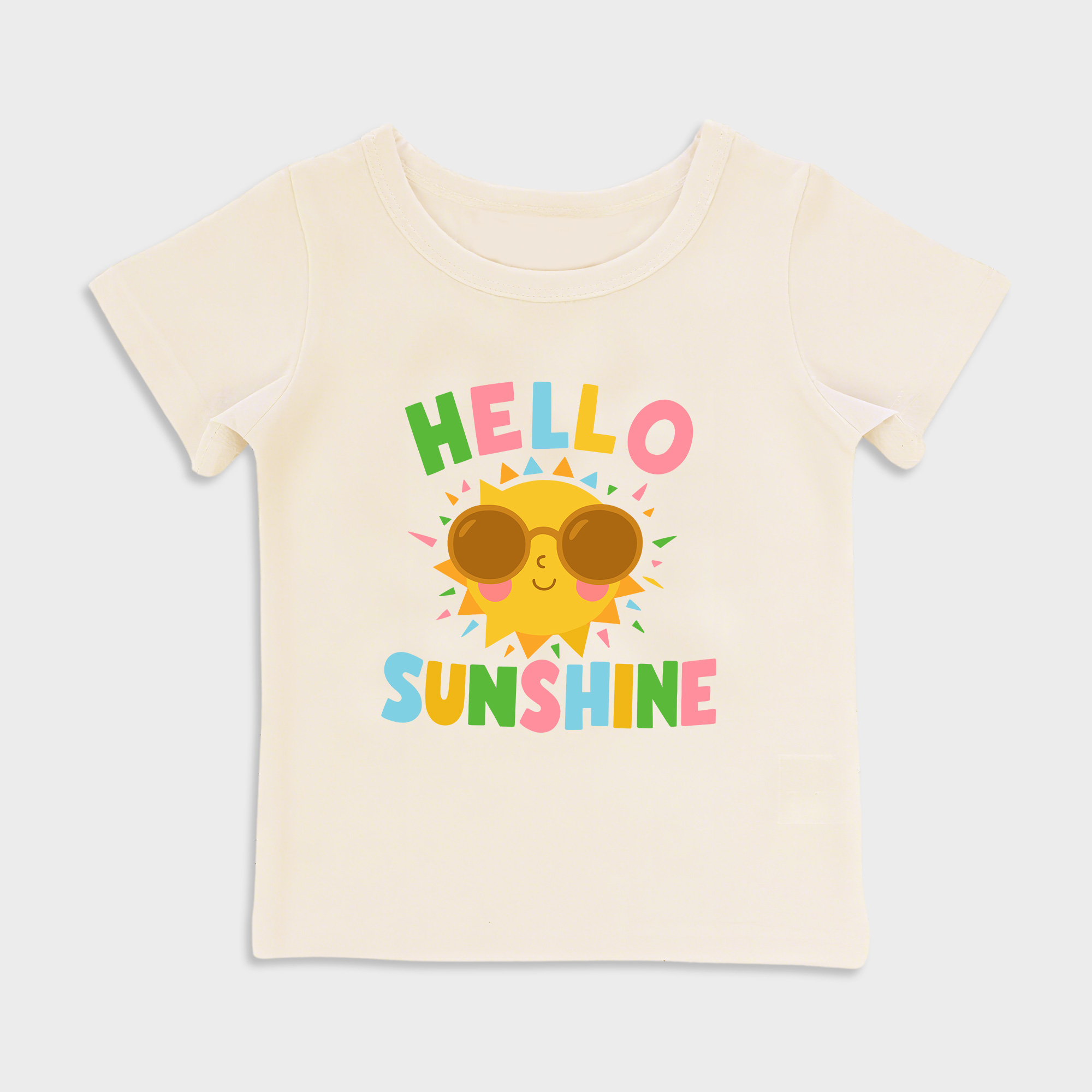 Hello Sunshine design Baby shirt in Beige