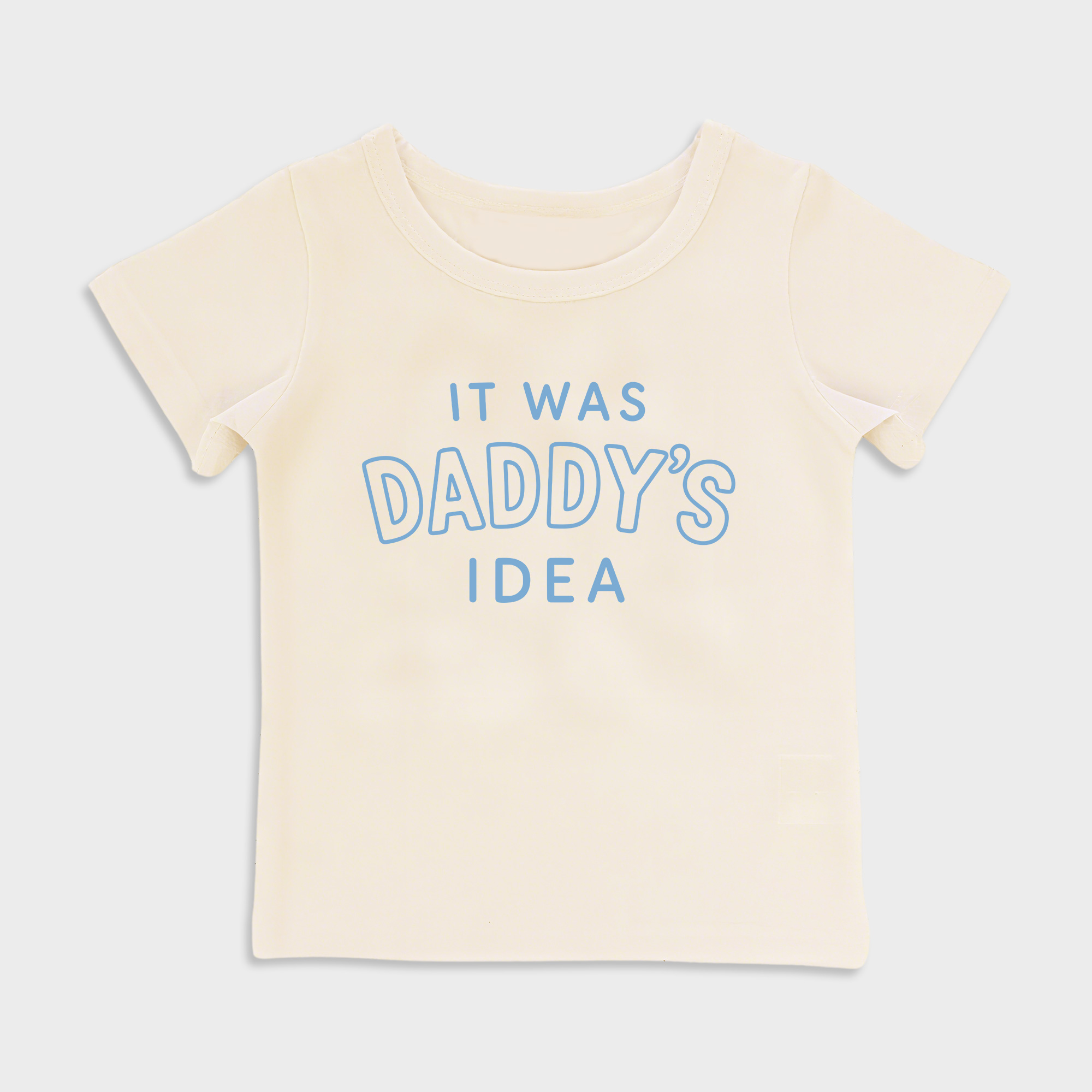 baby shirts it was daddy's idea kids' t shirt, toddler top beige