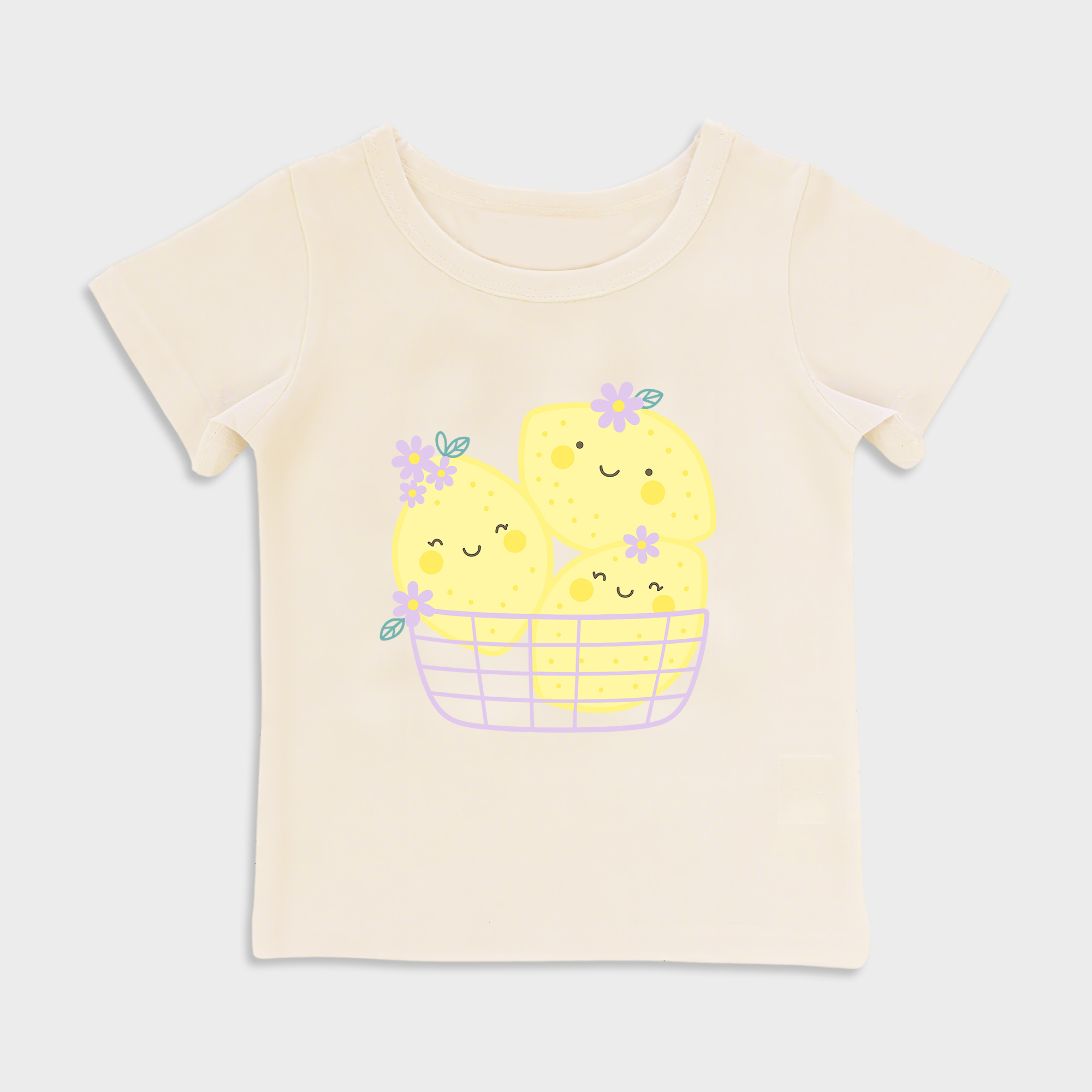 baby shirts lemon kids' t shirt, toddler top beige