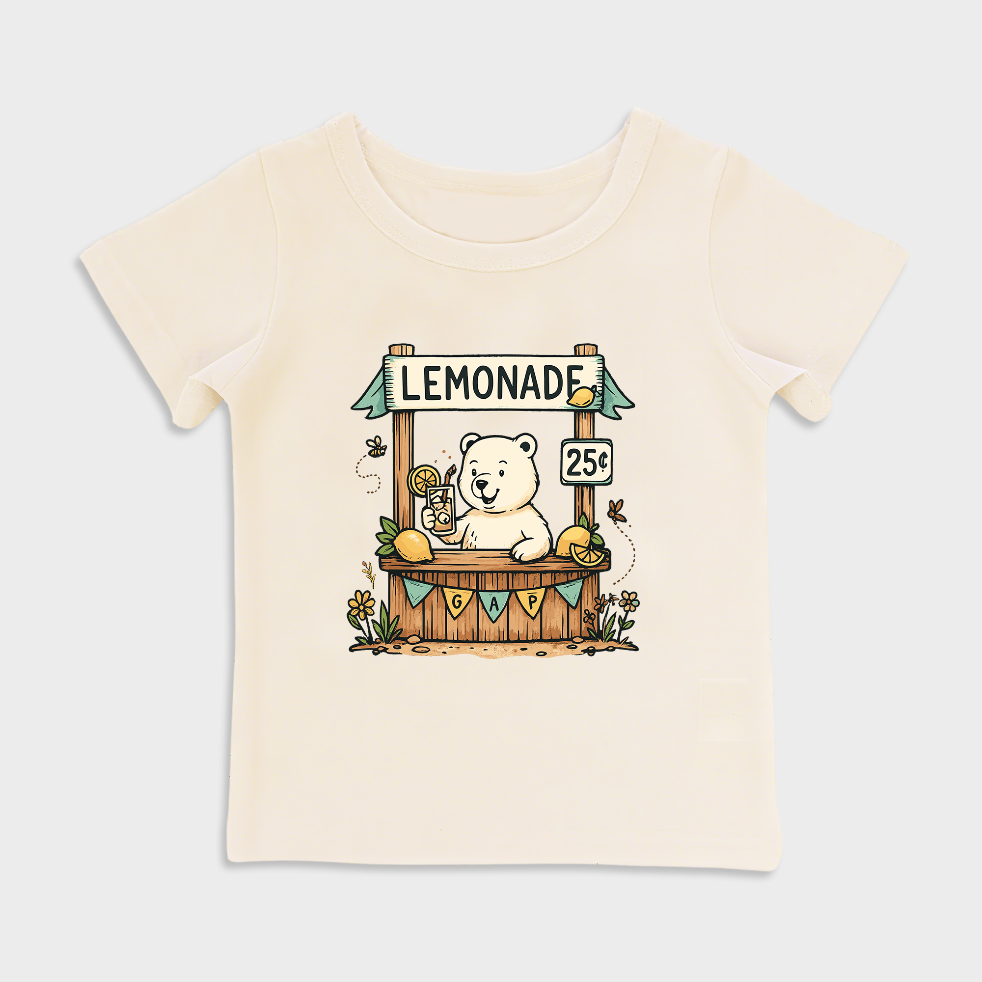 Lemonade design Baby shirt in Beige