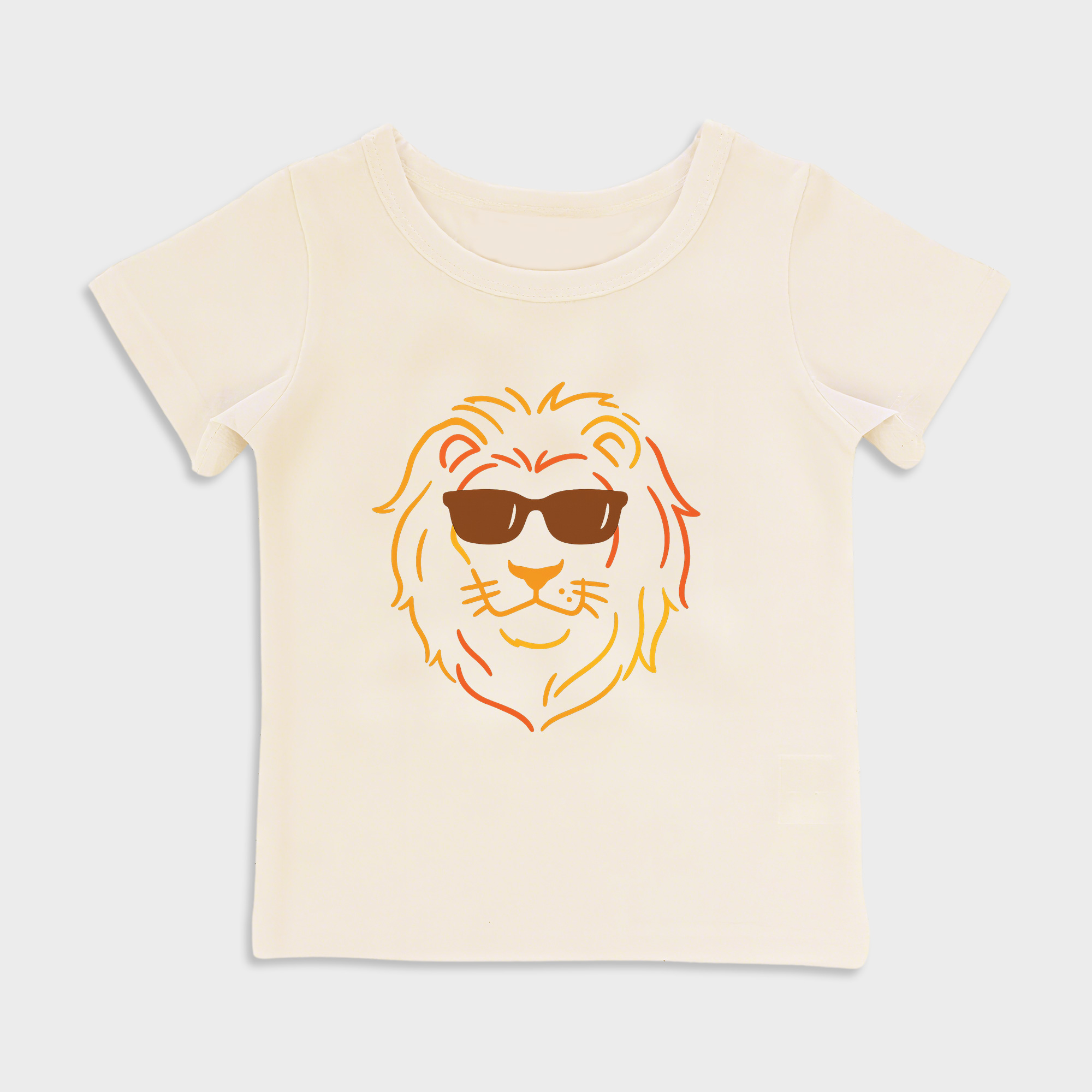 baby shirts Lion-Kids' T-Shirt, Toddler Top Beige