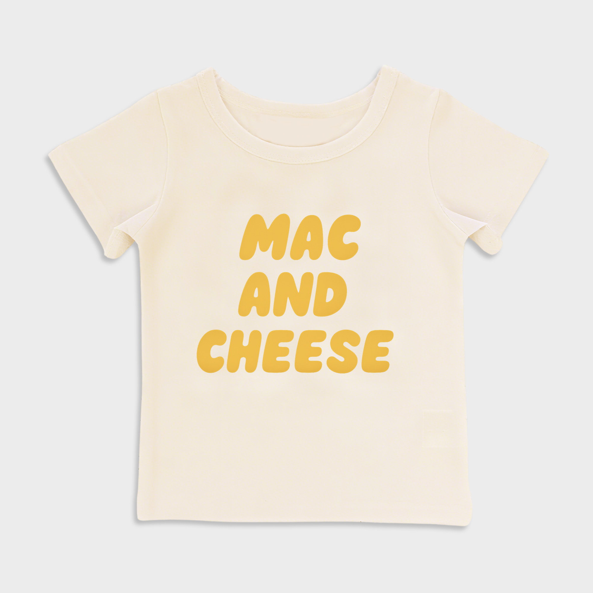 baby shirts Mac & Cheese-Kids' T-Shirt, Toddler Top Beige
