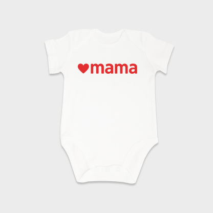Mama baby onesies in White