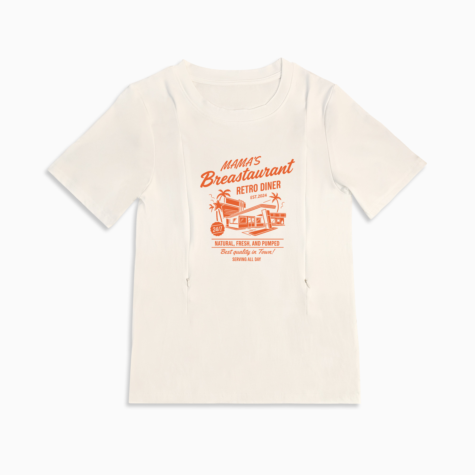 Nursing tops Mama's Breastaurant Mom Breastfeeding Nursing T Shirt