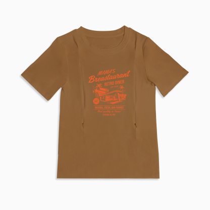Mama's Breastaurant Mom Breastfeeding Nursing T Shirt