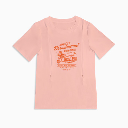 Mama's Breastaurant Mom Breastfeeding Nursing T Shirt