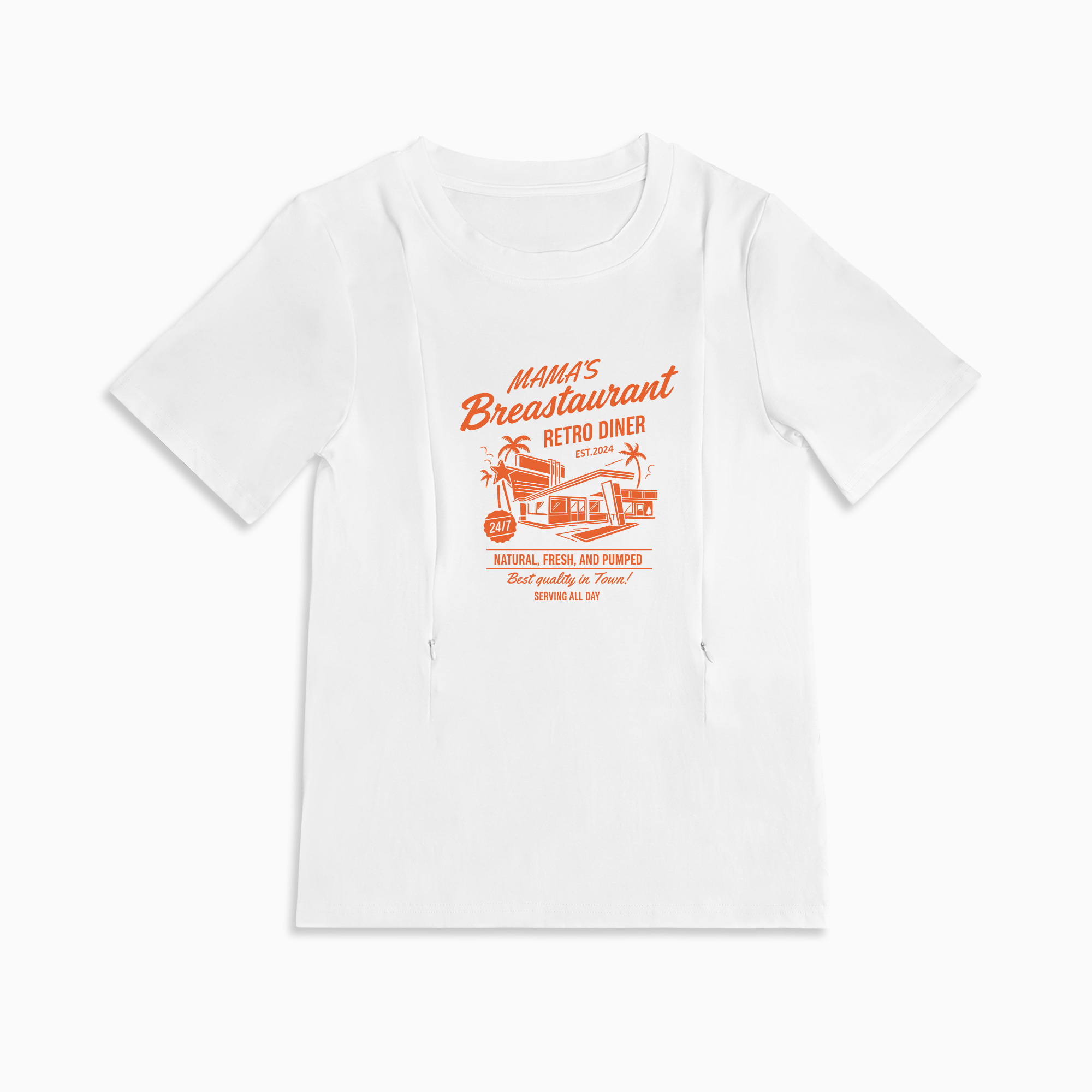 Mama's Breastaurant Mom Breastfeeding Nursing T Shirt