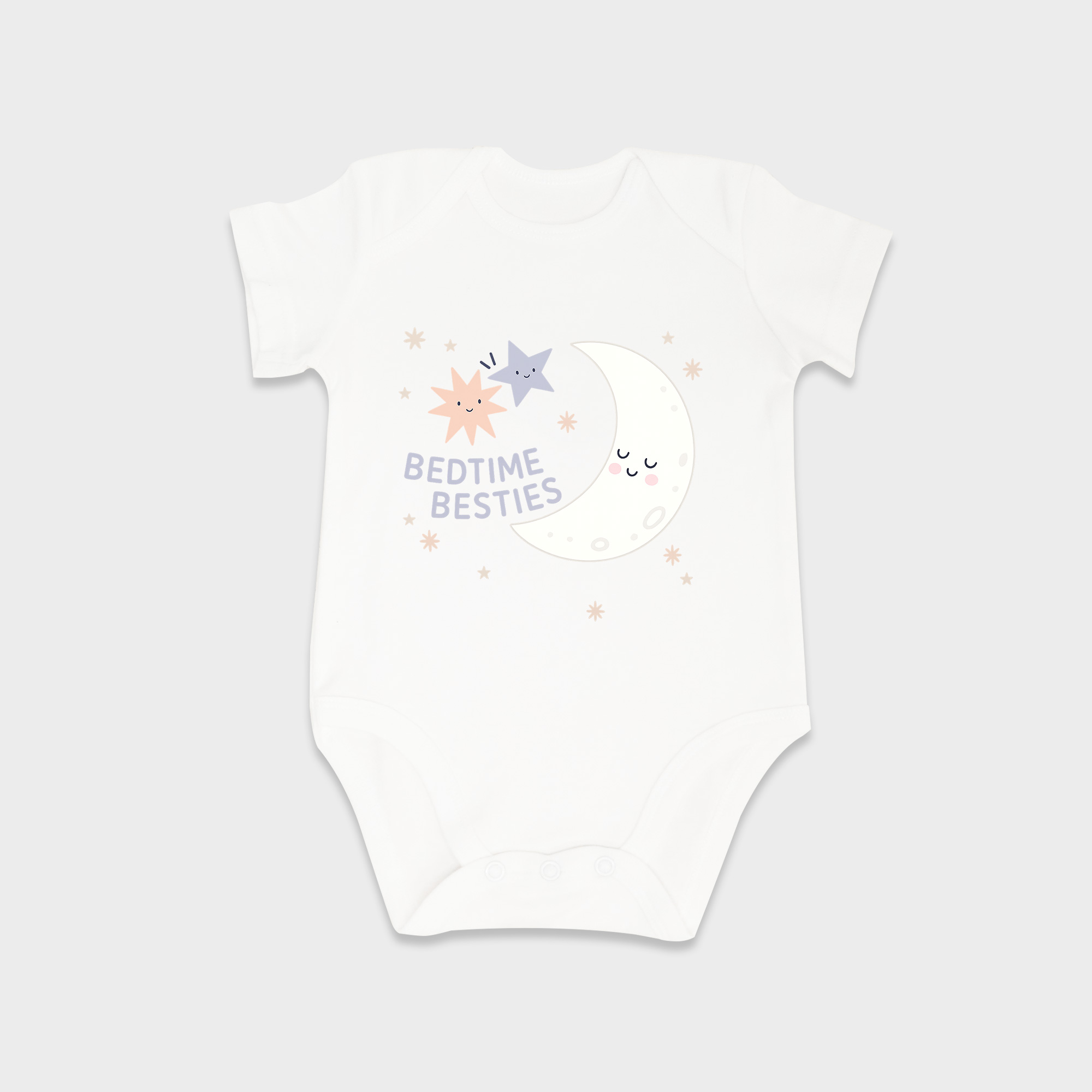 Moon baby onesies in White
