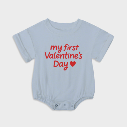 baby onesies - My First Valentine's Day Baby Triangular Stretchy Onesies