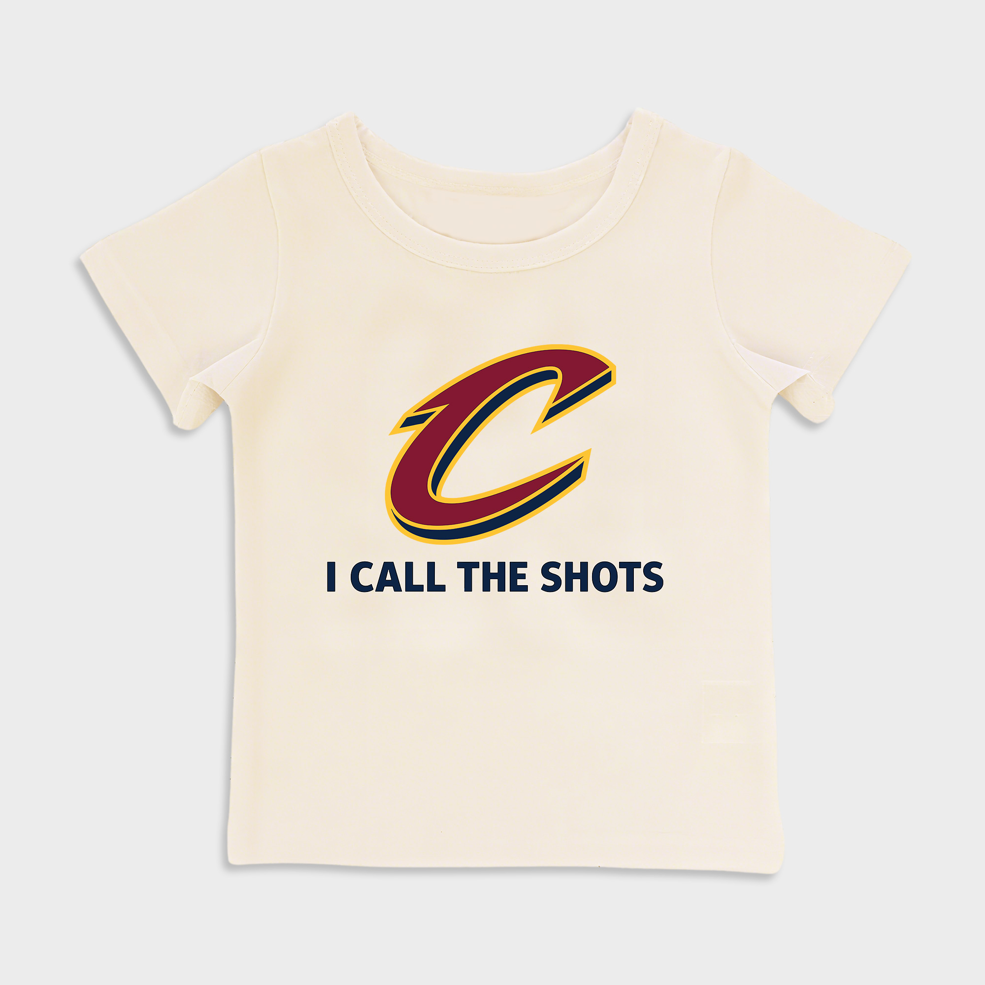 baby shirts nba cleveland cavaliers kids' t shirt, toddler top beige