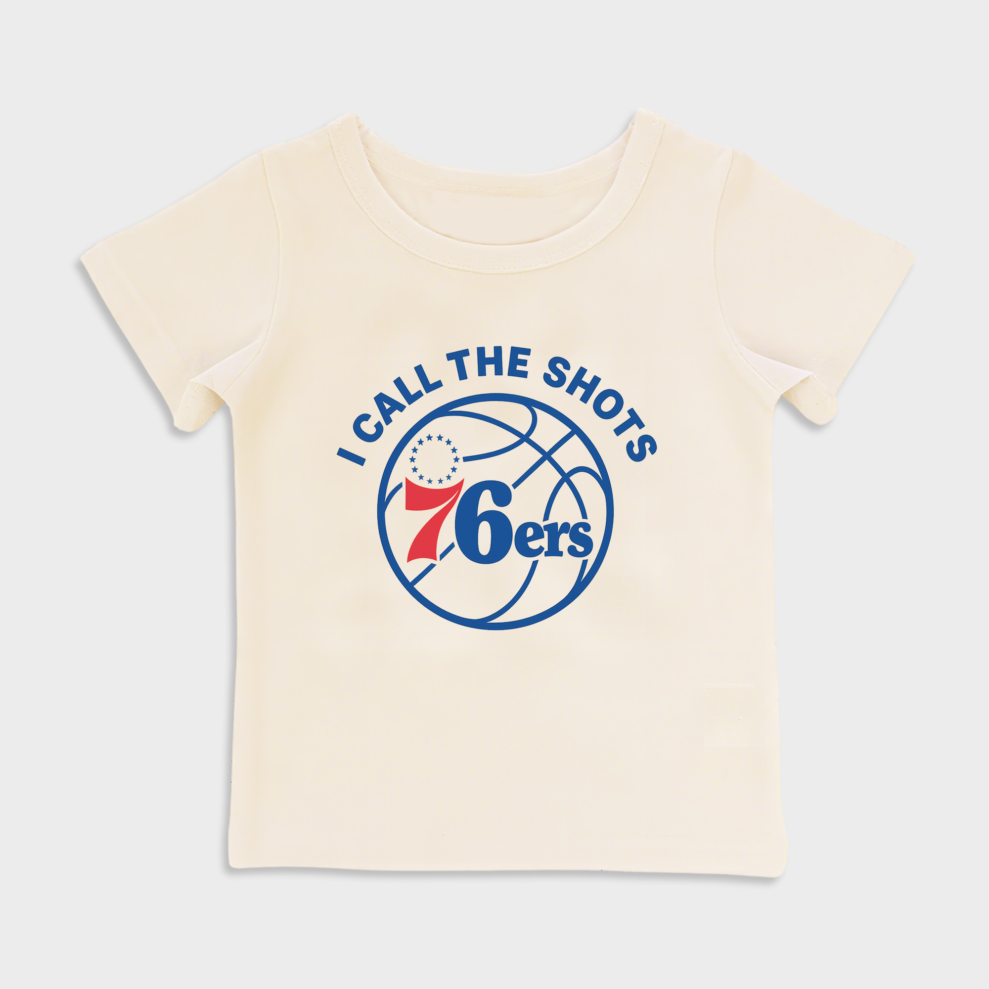 baby shirts nba philadelphia 76ers kids' t shirt, toddler top beige