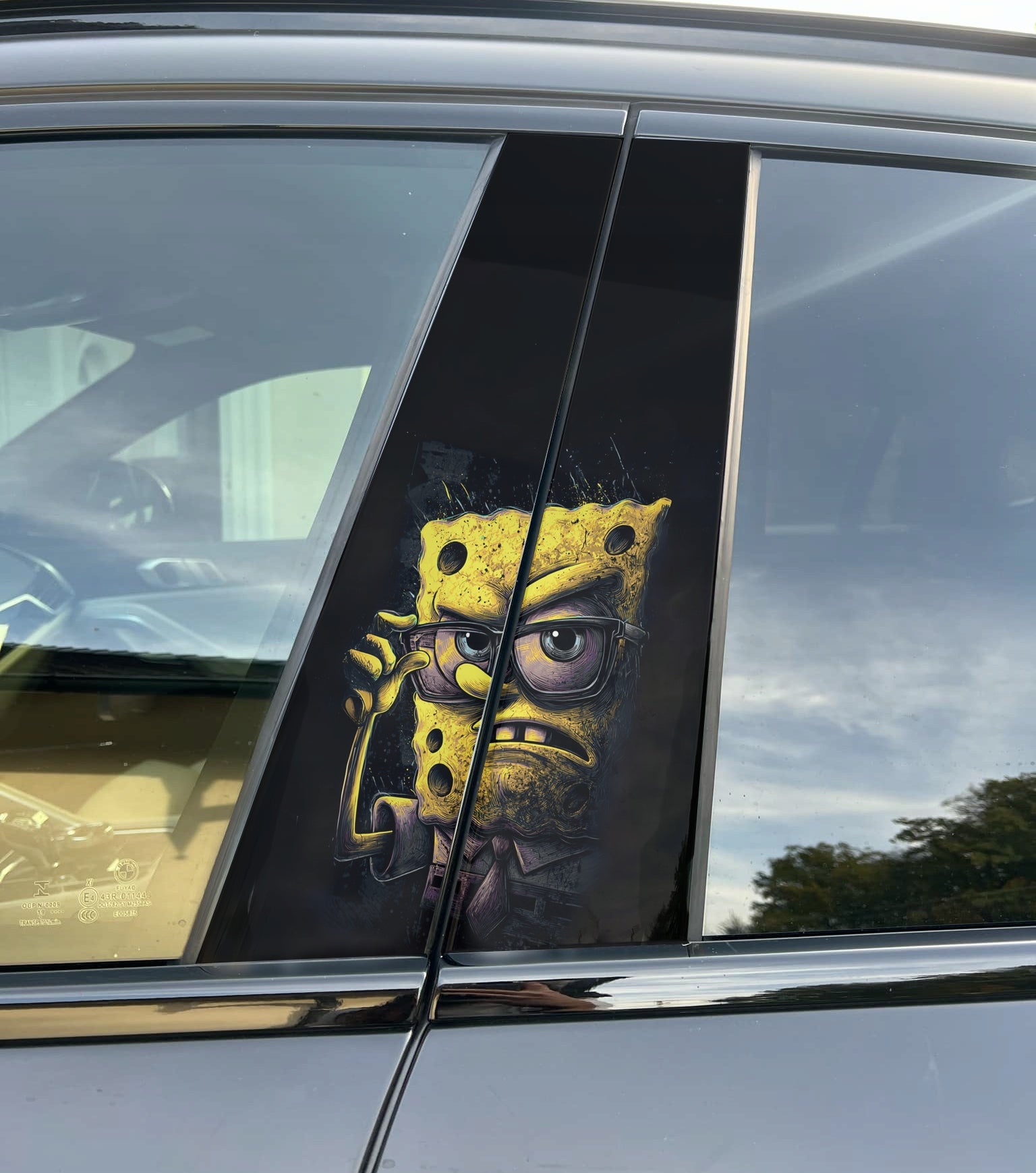Spongebob Car Pillar Wrap Premium Vinyl Pillar Decal Universal Fit