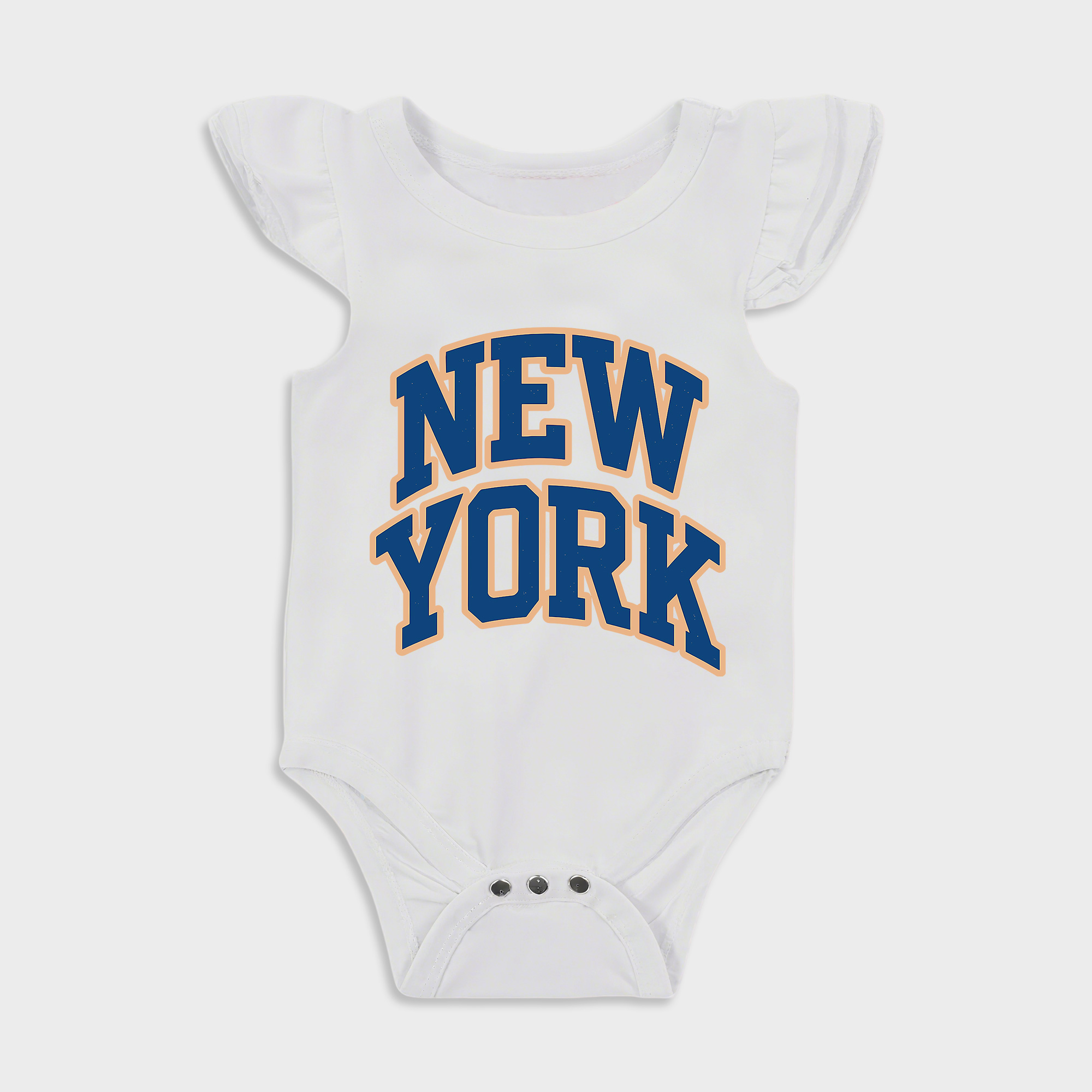 Baby romper - New York Ruffled Triangle Romper White
