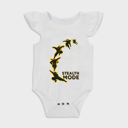 Baby romper - Ninja Ruffled Triangle Romper White