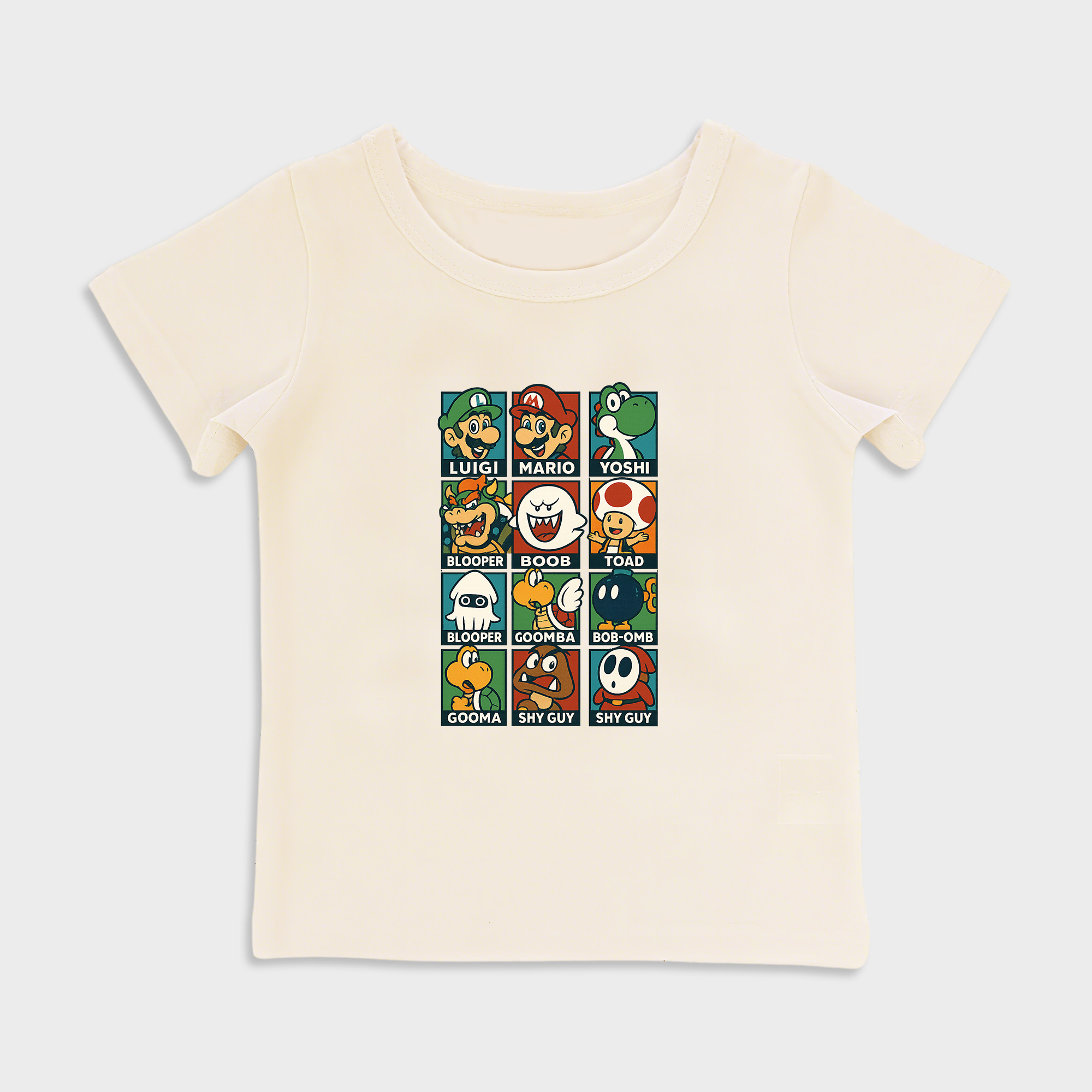 Nintendo Character design Baby shirt in Beige