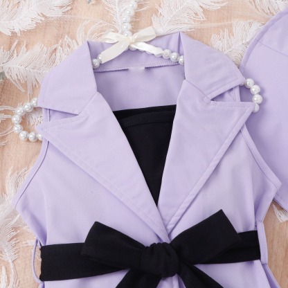 4pcs Toddler Girls Princess-style Coordinated Set