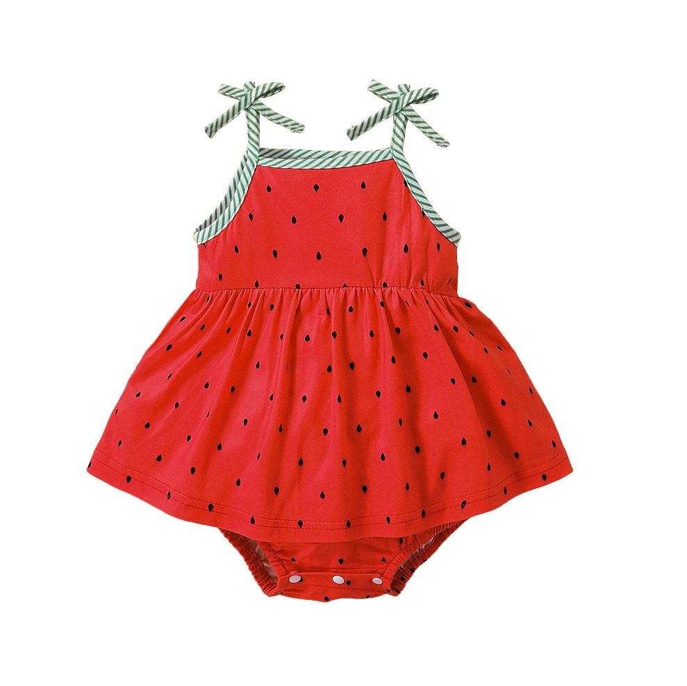 Baby Girls Adorable Watermelon Print Onesies
