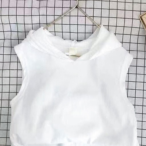 2pcs Baby Girls Cartoon Print Tank Top & Shorts