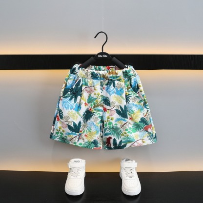 2pcs Toddler Boys Hawaiian Shirt & Shorts