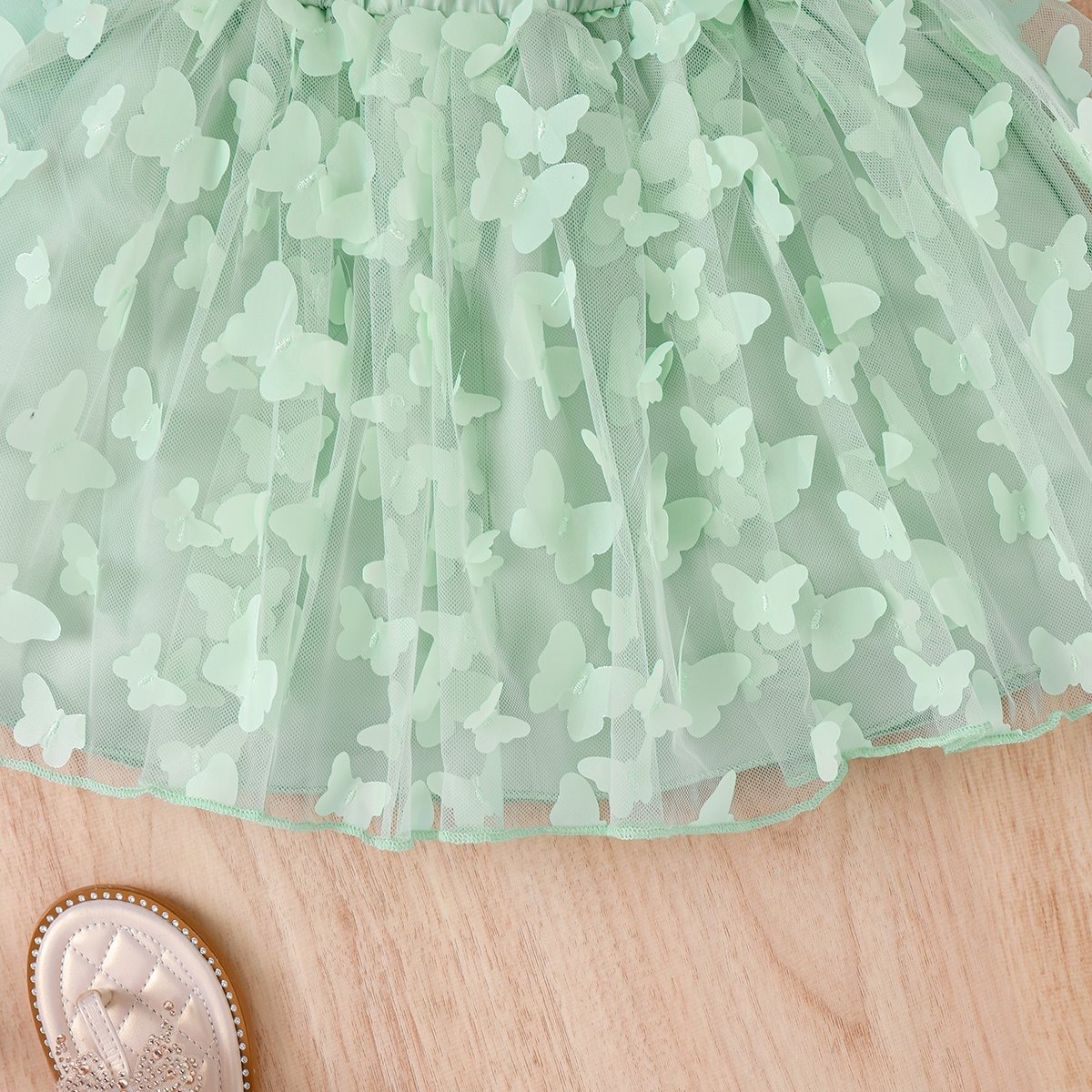 4pcs Toddler Girls Notched Lapel Blazer And Bow Tulle Skirt Outfit