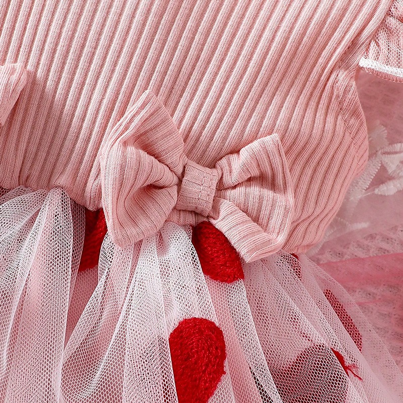 Baby Girls Heart Print Tutu Dress