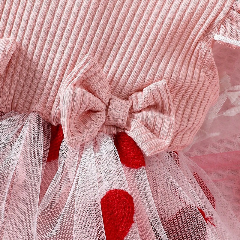 Baby Girls Heart Print Tutu Dress