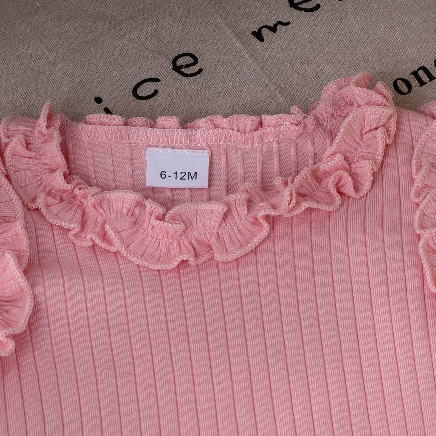 3pcs Baby Girls Ruffle Sleeveless Top And Denim Skirt