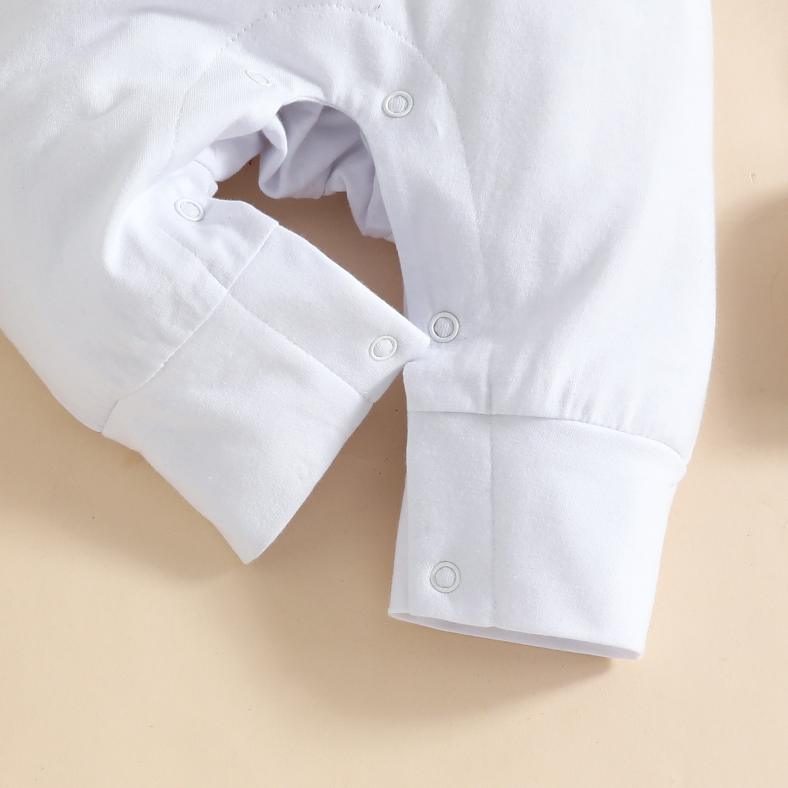 Baby Boy Button-Down Long-Sleeve Cotton Jumpsuits