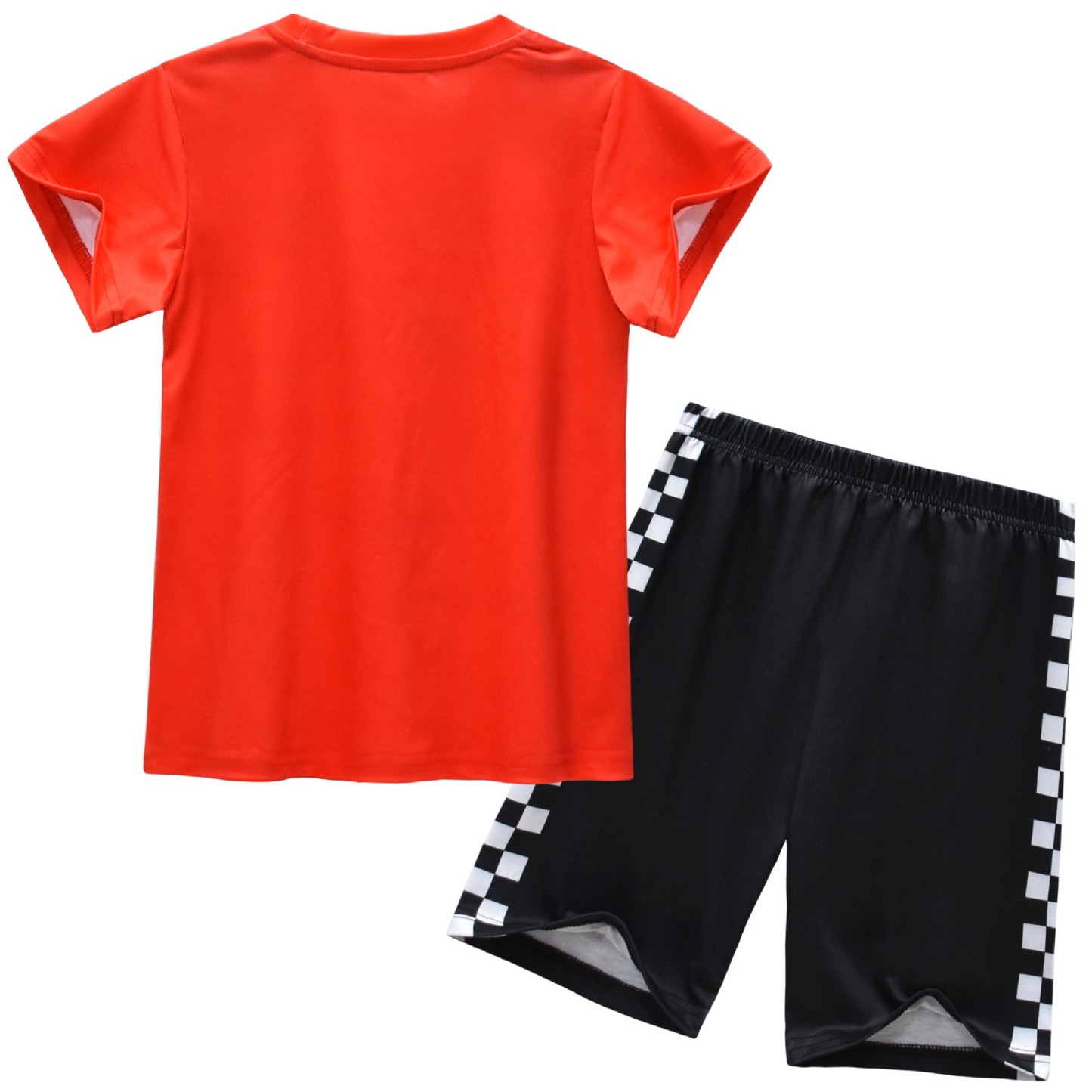 2pcs Toddler Boys Racing Print Short-Sleeve Graphic Tee & Pants