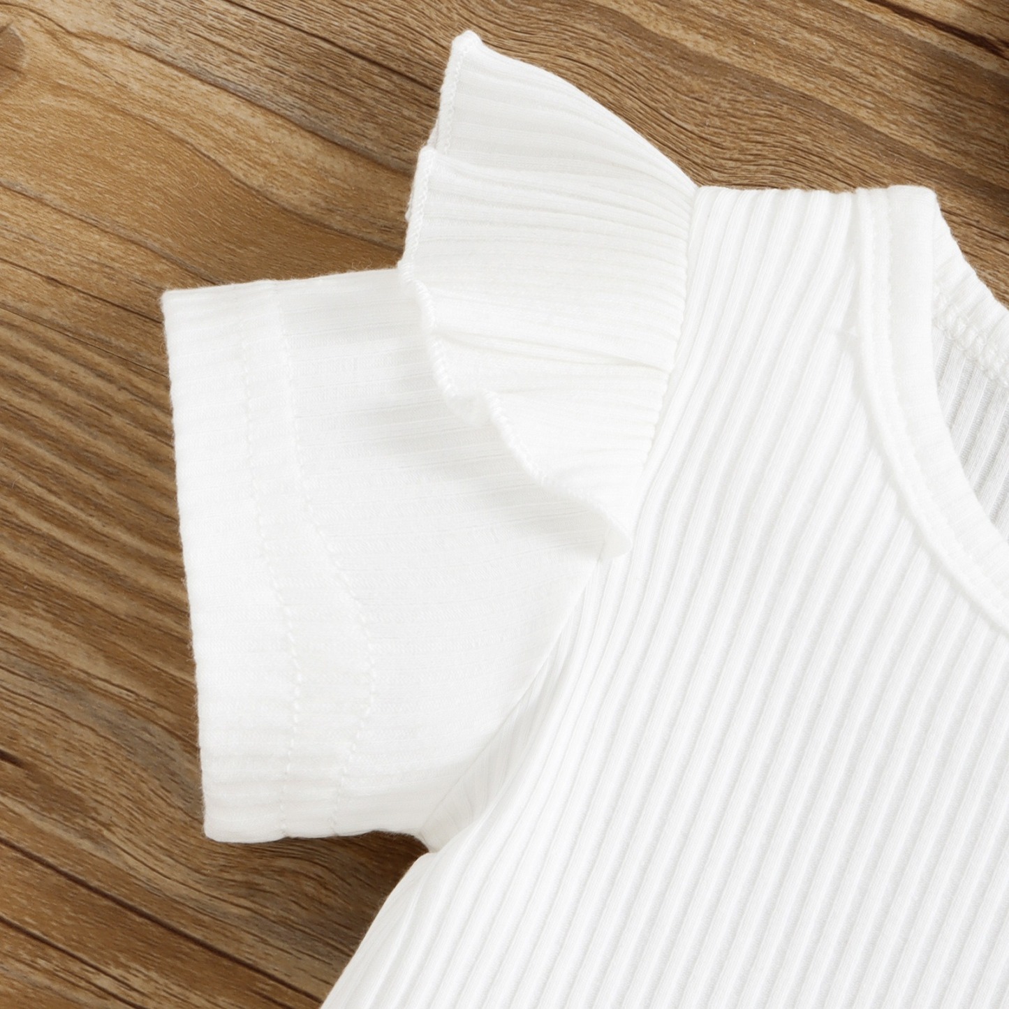 3pcs Baby Girls Leopard Print Short-Sleeve Onesies Set